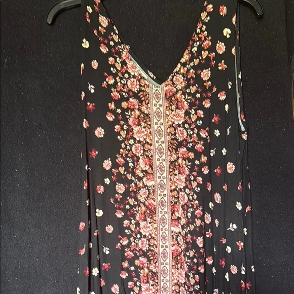 Maurices Black and Pink Floral Maxi Dress - Picture 3 of 5